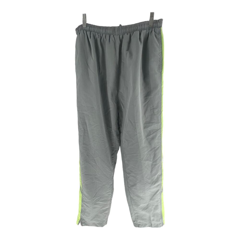 East West Gray Green Stripe Athletic Pull-On Track Sweatpants Women's Size Large